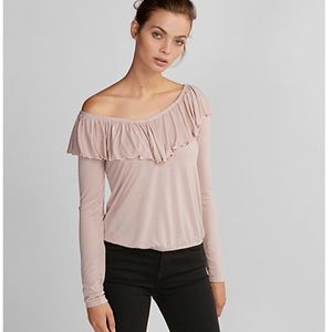 Express double ruffle banded tee